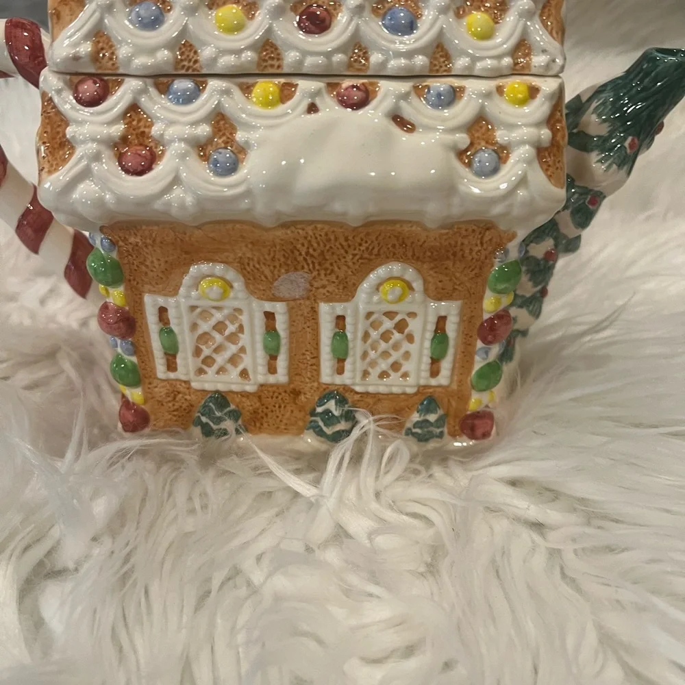 Vintage Fitz & Floyd santa gingerbread house‎ Cookie Jar
